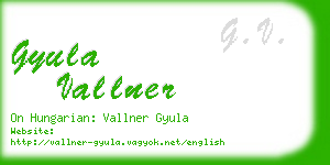 gyula vallner business card